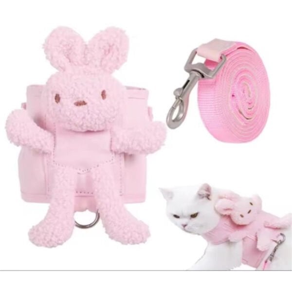 Evcil Hayvan Peluş Ayıcıklı Göğüs Gezdirme Tasması Set