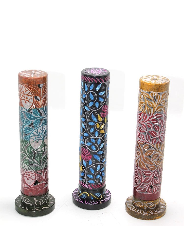 Obsidian Taşı İşlemeli Kule Tütsülük Model 1