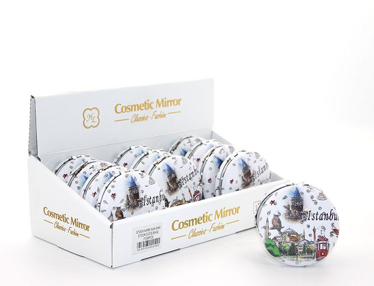 Taşlı İstanbul Tasarımı El Aynası Kalın Model 8