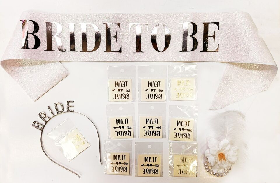 Gümüş Renk Bride Partisi Seti 13 Parça