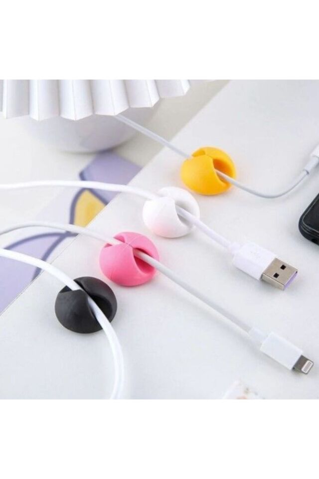 Siyah Beyaz Kablo Sabitleme Klipsi 10 Lu