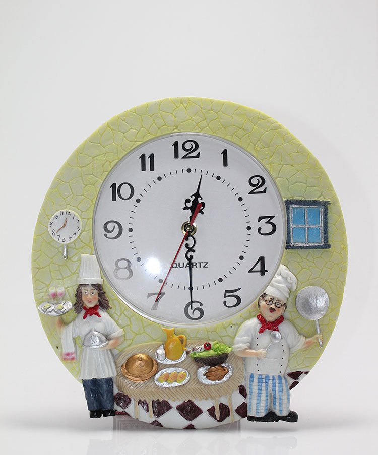 Aşçı Tasarımlı Polyester Duvar Saati Model 5
