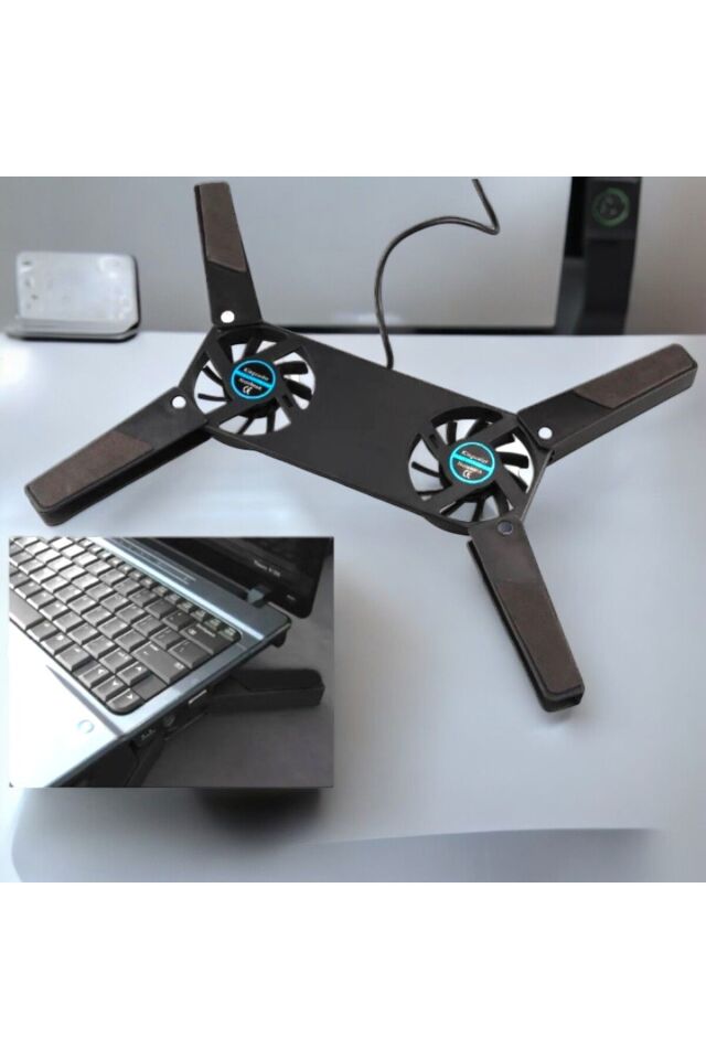 SVRM Katlanabilir Laptop Soğutucu 2 Fanlı Hızlı Soğutma Soğutucu Dizüstü Bilgisayar Notebook Tablet